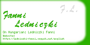 fanni ledniczki business card